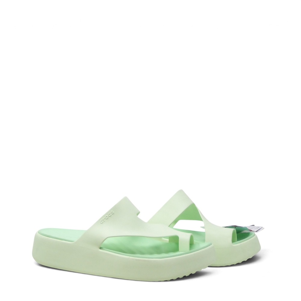 Crocs Womens Getaway Toe Loop Wrap Sandals Mint Green Platform 11
